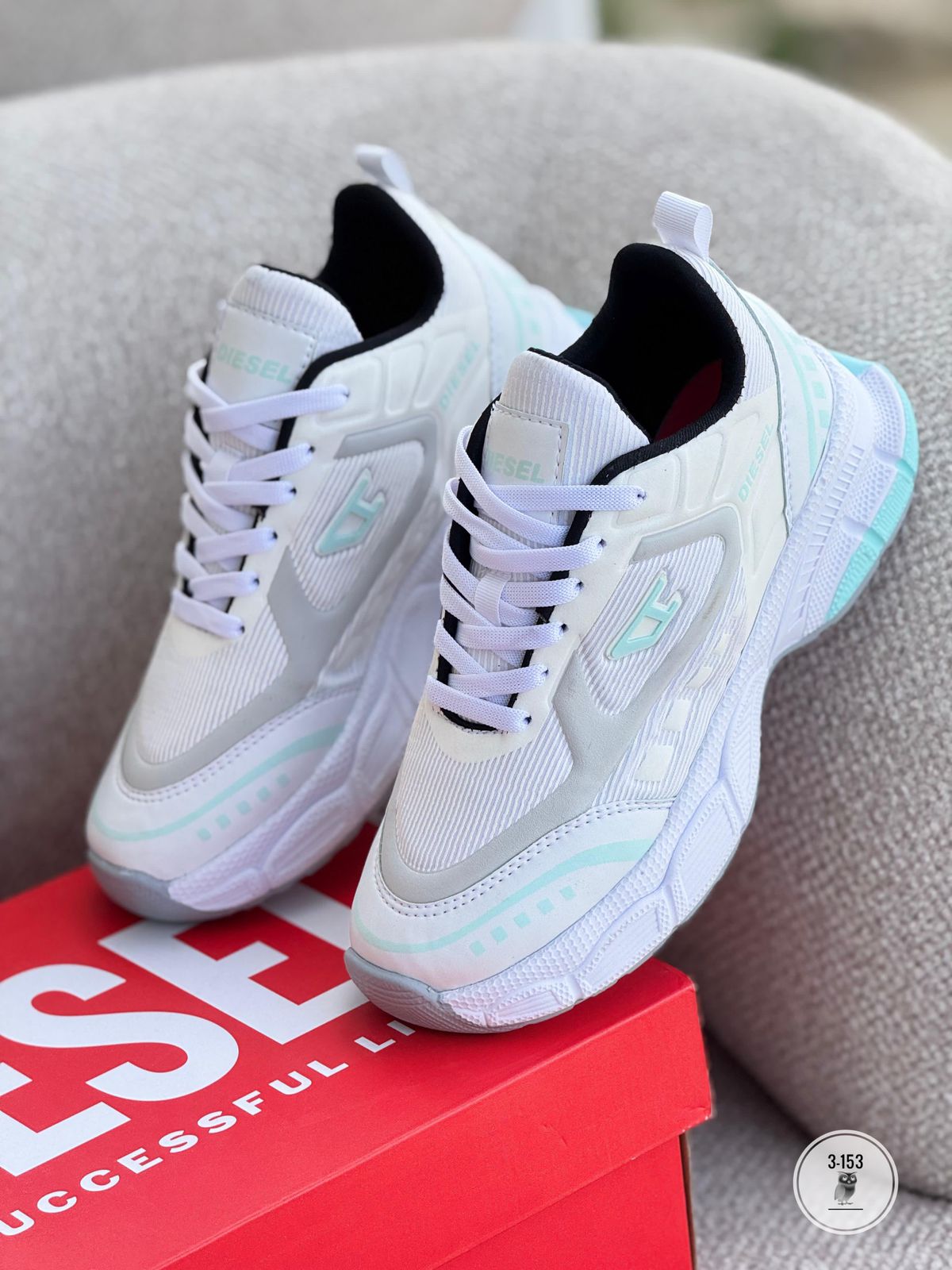 DIESEL V2 DAMA BLANCO X VERDE